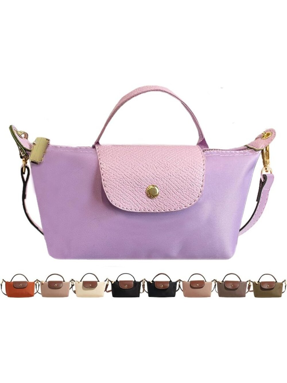 Women's Purple Fashion Mini Crossbody Bag Ladies Purses with Adjustable Strap